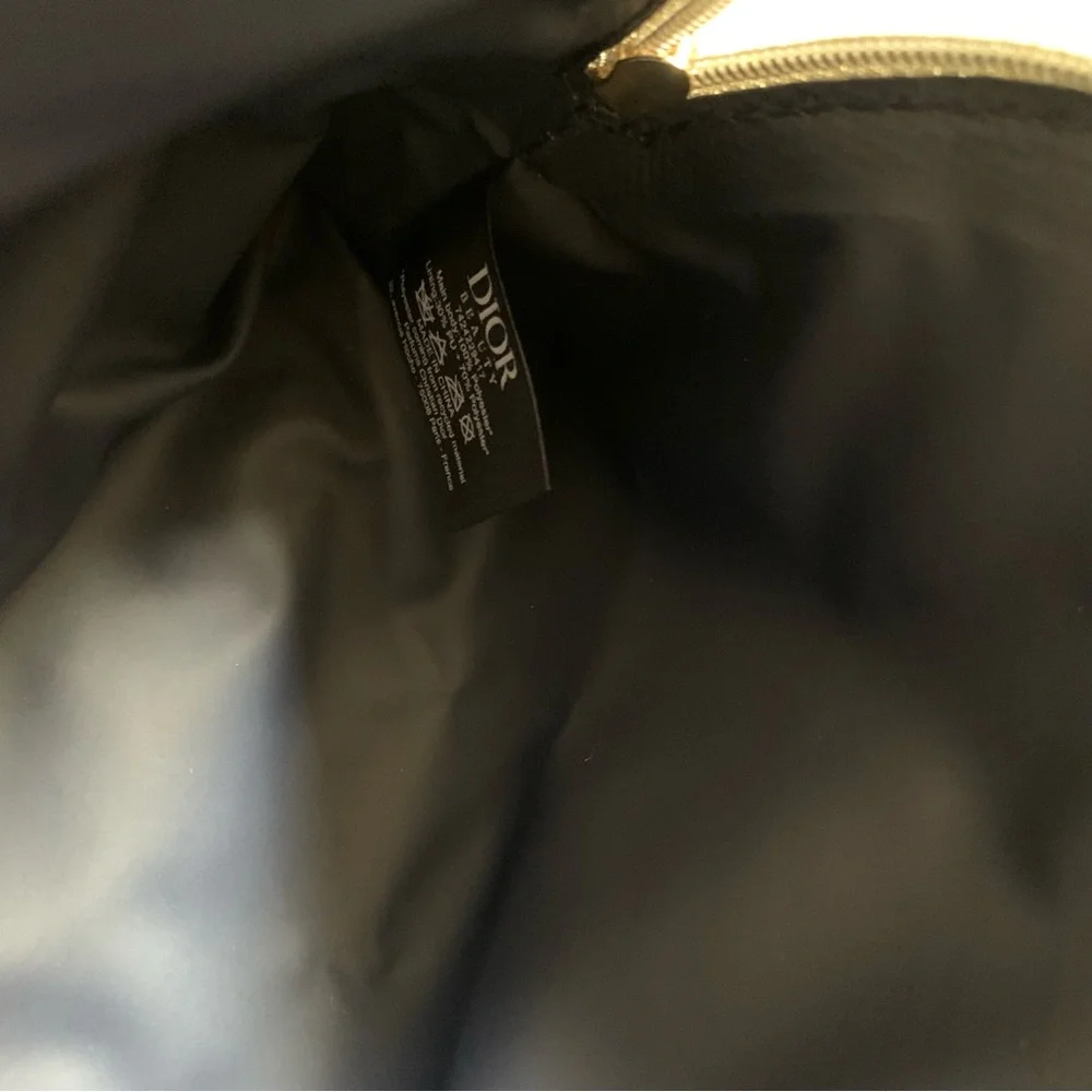 Dior navy velvet zippy pouch